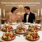 🍰 Mini Snowball Dessert Display – Elegant Wood & Glass Cake Stand