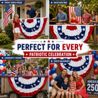 🇺🇸Patriotic American Flag Bunting Decorations for July 4th & Memorial Day