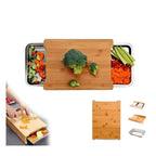 🥦Wooden Cutting Board with Slide-Out Trays