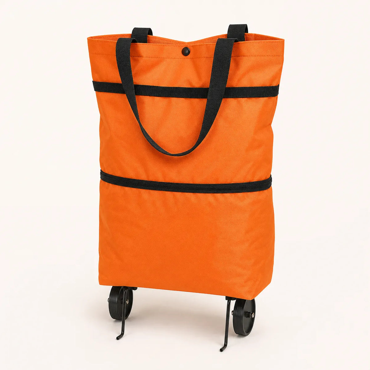 Fold-and-Go 2-in-1 Rolling Shopping Tote