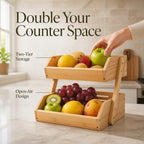 2-Tier Bamboo Countertop Organizer