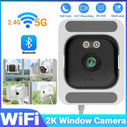 2K Window Security Camera with Full-Color Night Vision