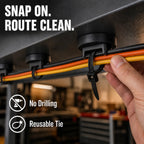 Strong Magnetic Cable Tie Mount Base – No-Drill Cable Organizer