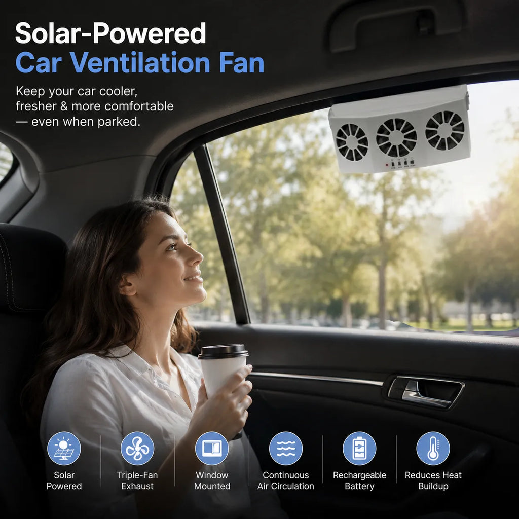 ☀️ Solar-Powered Car Ventilation Fan