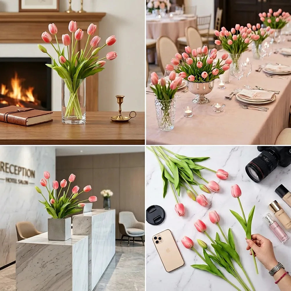 🌷 Lifelike Tulip Bouquet Décor for Every Space