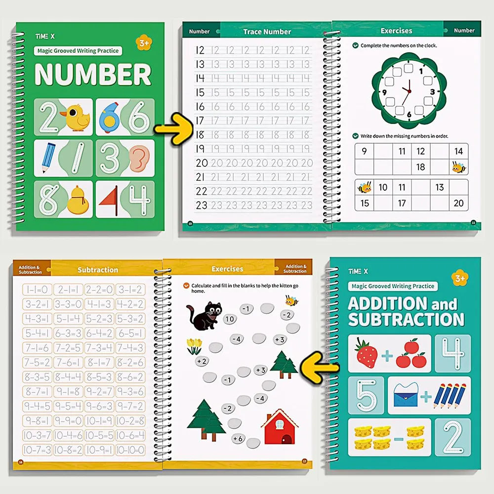 ✏️📚 Writing Workbook Set for Kids Ages 3–8