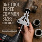 Drill-Powered Broken Pipe Thread Extractor