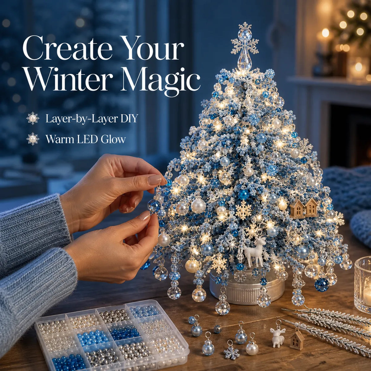 Create-Your-Own Holiday Glow Beaded Tree Kit