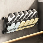 Fold-Flat Wall-Mounted Shoe Rack