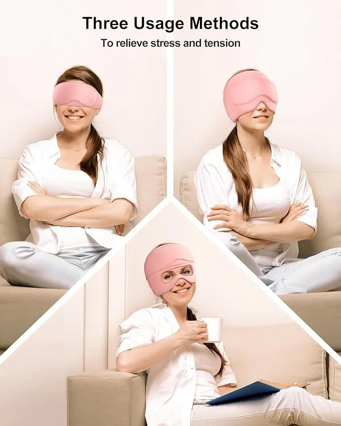 Multifunctional Gel Head & Eye Therapy Mask – Hot & Cold Relief for Migraines, Puffy Eyes, Sinus Pressure & Stress