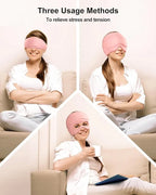 Multifunctional Gel Head & Eye Therapy Mask – Hot & Cold Relief for Migraines, Puffy Eyes, Sinus Pressure & Stress