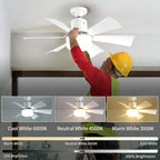 💡 E27 Screw-Base Silent Mini Fan Light,Remote Control