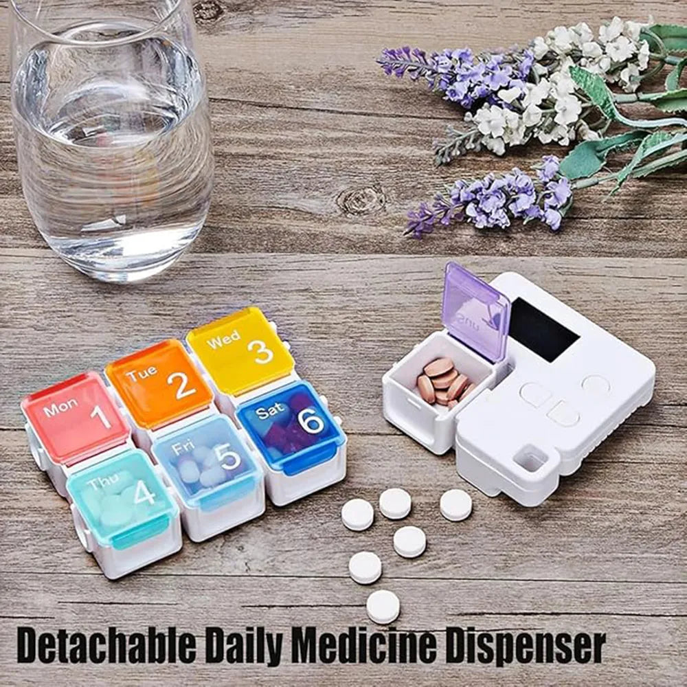 7-Day Pill Organizer with Reminder Alarm