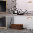 🧺 Handmade Rattan Cable Management Box