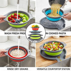🧺 Foldable Drain Basket with Self-Draining Base