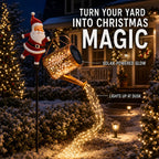 Santa Solar Watering Can Christmas Garden Light