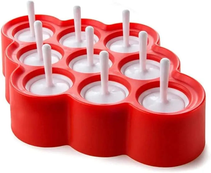 Mini DIY 9-Cavity Silicone Ice Pop Mold for Kids – Create Homemade Ice Cream & Frozen Treats