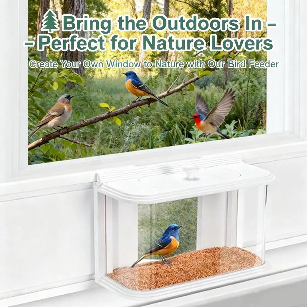 🦜Portable Window Bird Feeder – Perfect for Birdwatching from Your Home!