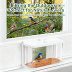 🦜Portable Window Bird Feeder – Perfect for Birdwatching from Your Home!