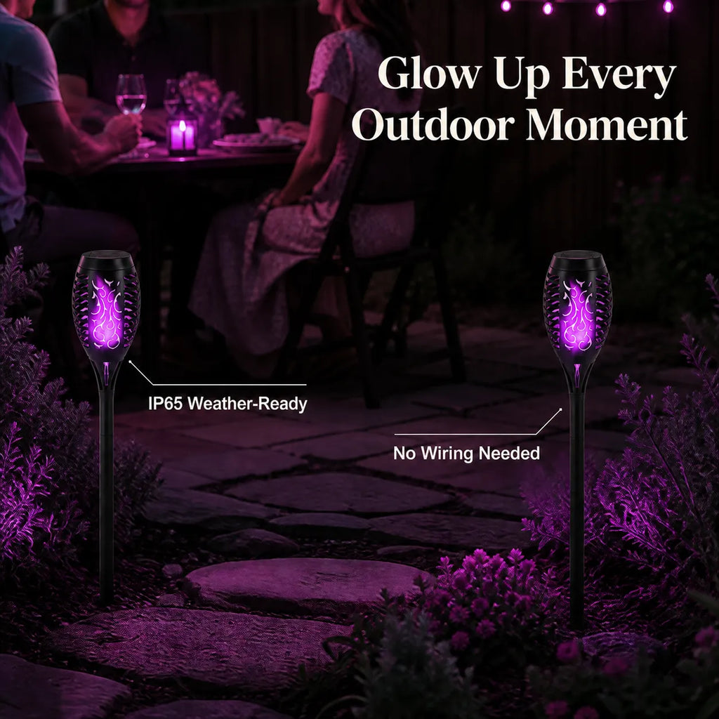 Solar Flickering Flame Torch Lights