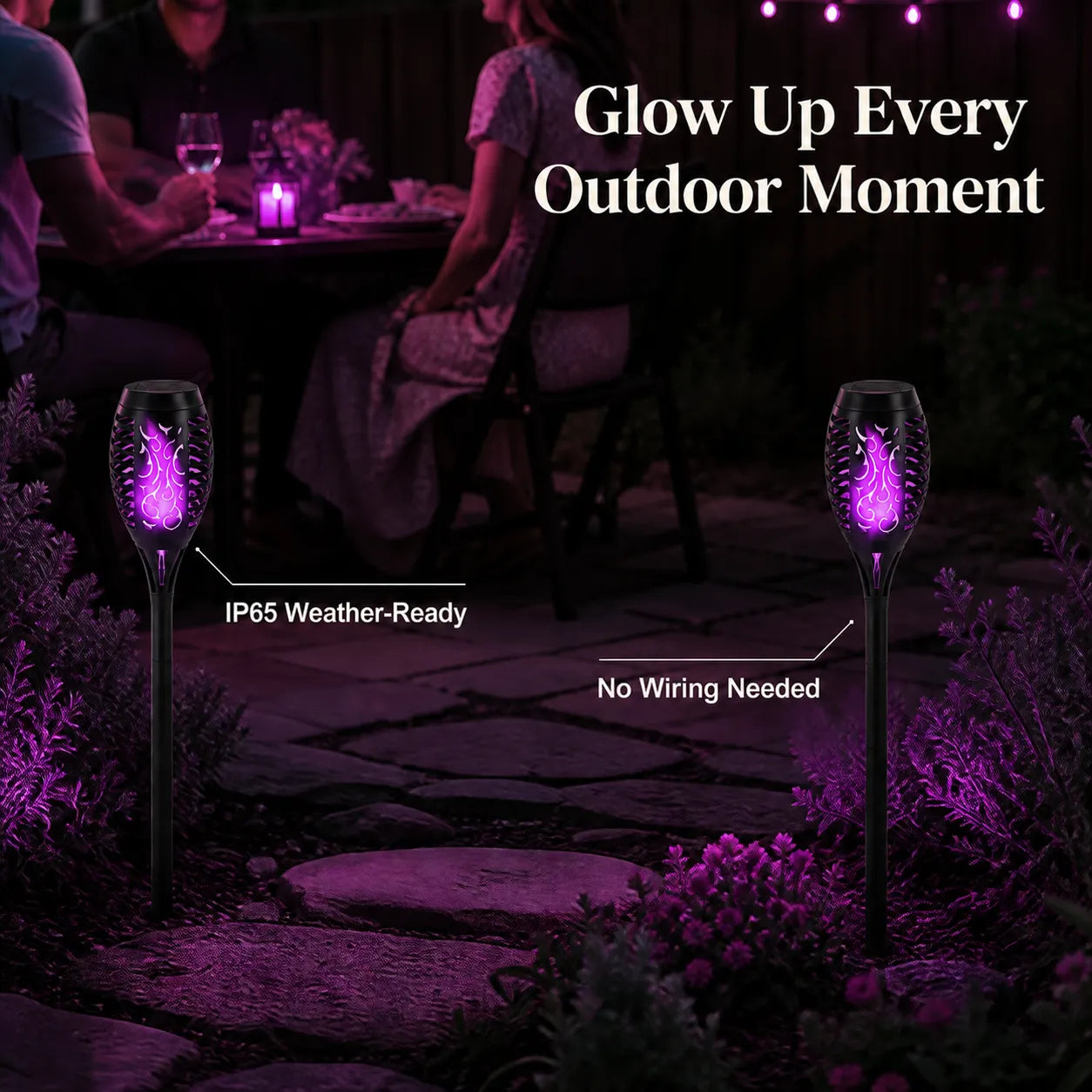 Solar Flickering Flame Torch Lights