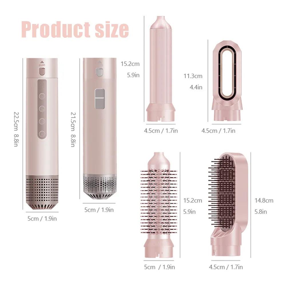 👩5-in-1 Hot-Air Hair Brush & Blowout Brush Hair Dryer