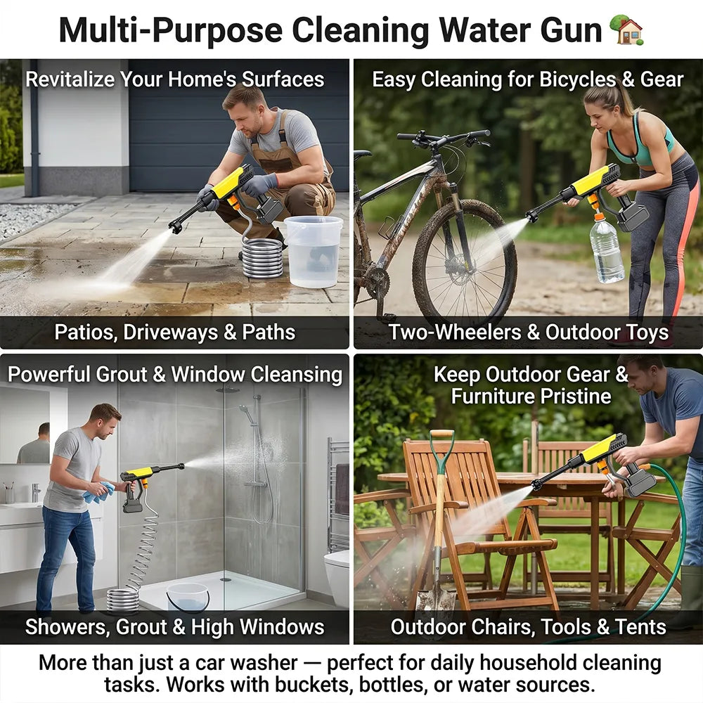 🚿 Cordless High-Pressure Washing Gun