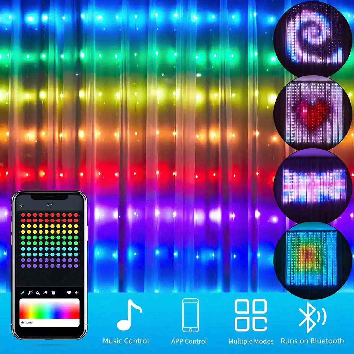 🎄 1.8m LED Light Show Conical Christmas Tree