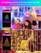 🎄 Bluetooth App-Controlled RGB Christmas Lights – Music Sync, Timer & Smart Color Effects
