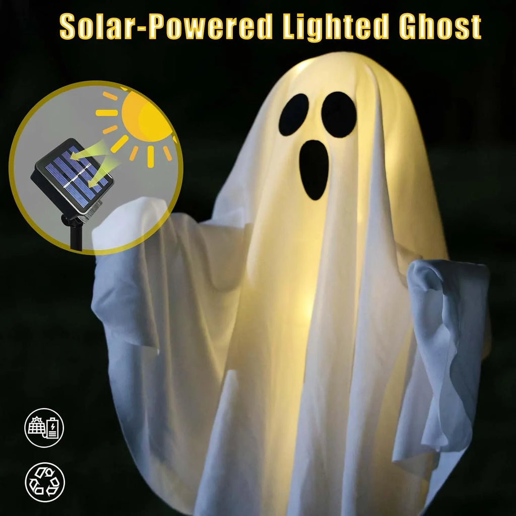 Solar-Powered Floating Ghost Pathway Lights