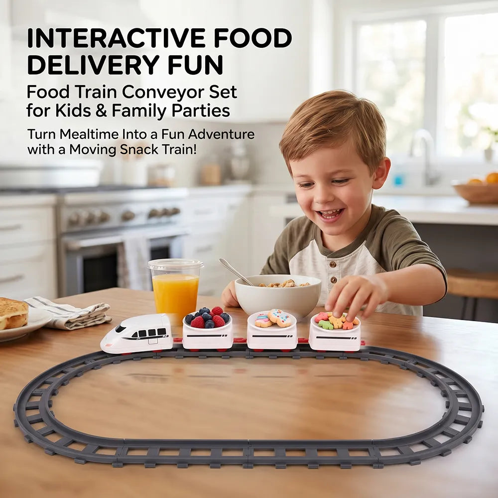 🚂 Food Train Conveyor Set for Kids & Family Parties