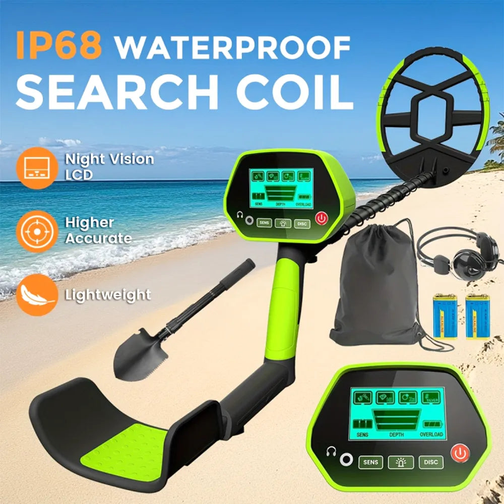 🔎 Waterproof Metal Detector for Adults & Kids – Treasure Hunting Adventure Kit 🏆🌊
