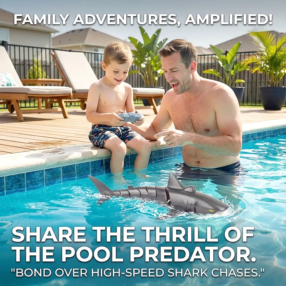 🦈💦2.4G Remote Control Shark Toy – Realistic Swimming RC Shark for Kids
