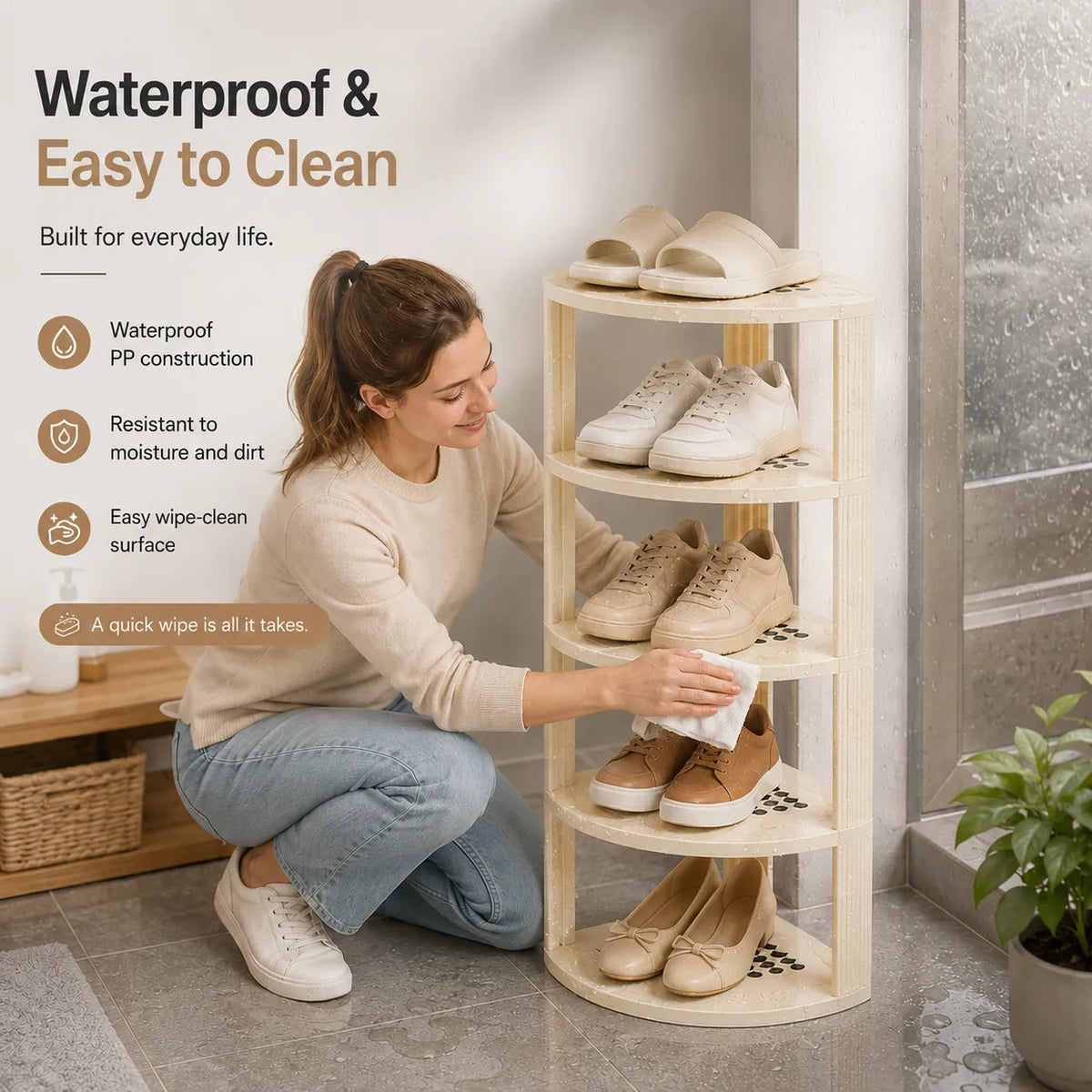👟 Vertical Tower Shoe Rack