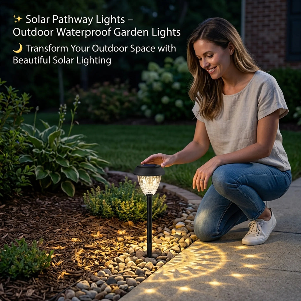 ✨ Solar Pathway Lights – Outdoor Waterproof Garden Lights