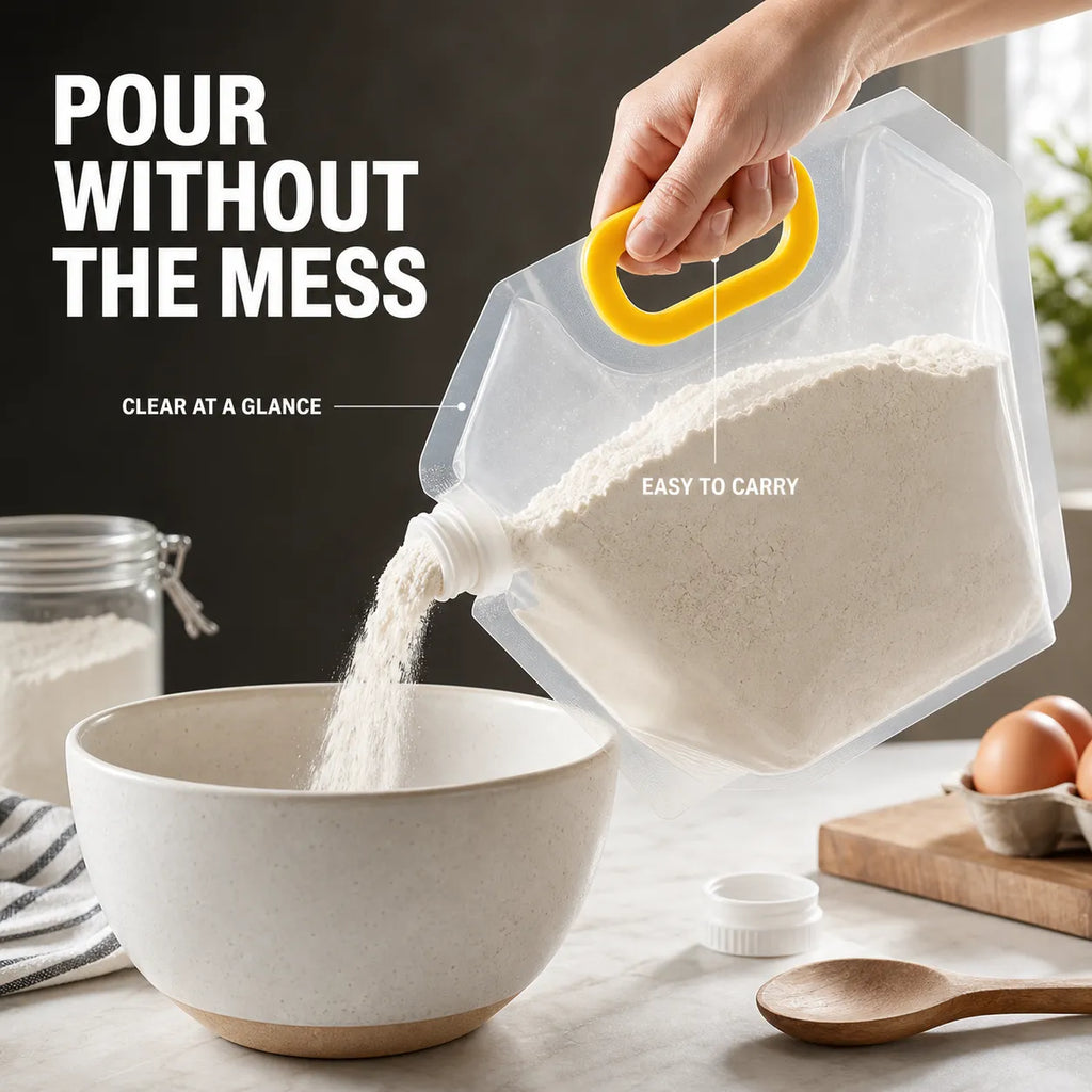 Easy-Pour Reusable Pantry Storage Bag