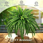 🌿23.62-Inch Artificial Boston Ferns – Realistic Faux Hanging Greenery