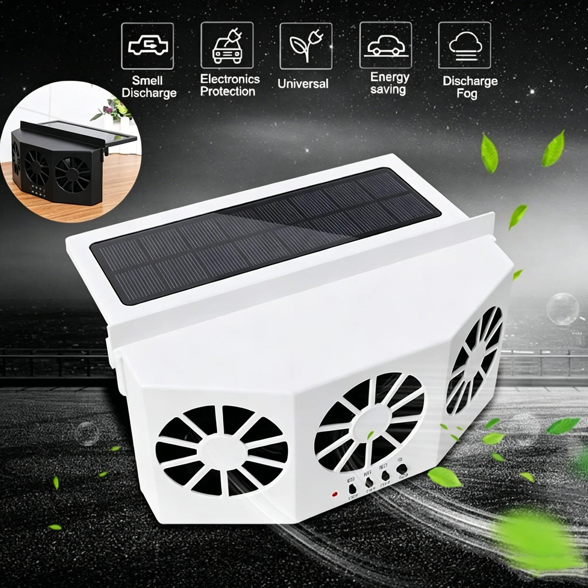 ☀️ Solar-Powered Car Ventilation Fan