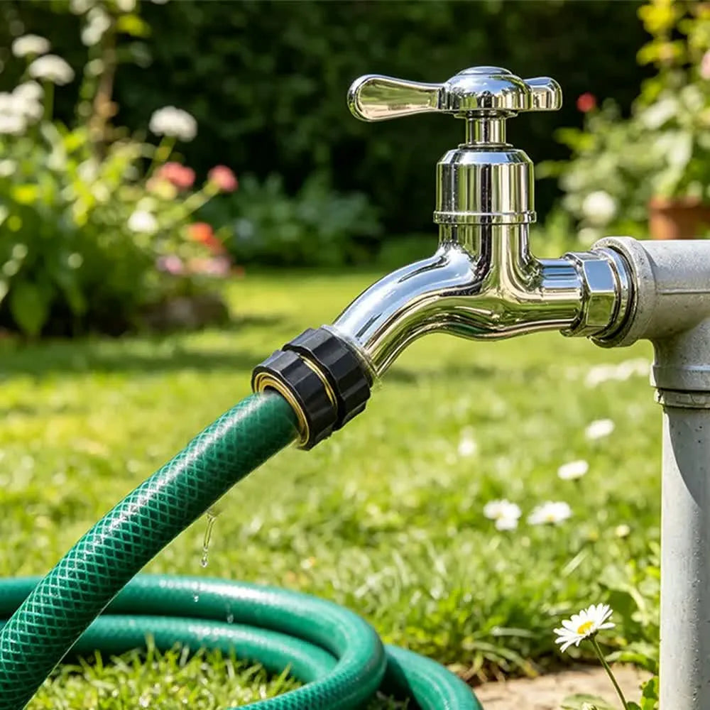 Leak-Resistant Garden Hose Quick Connector Set