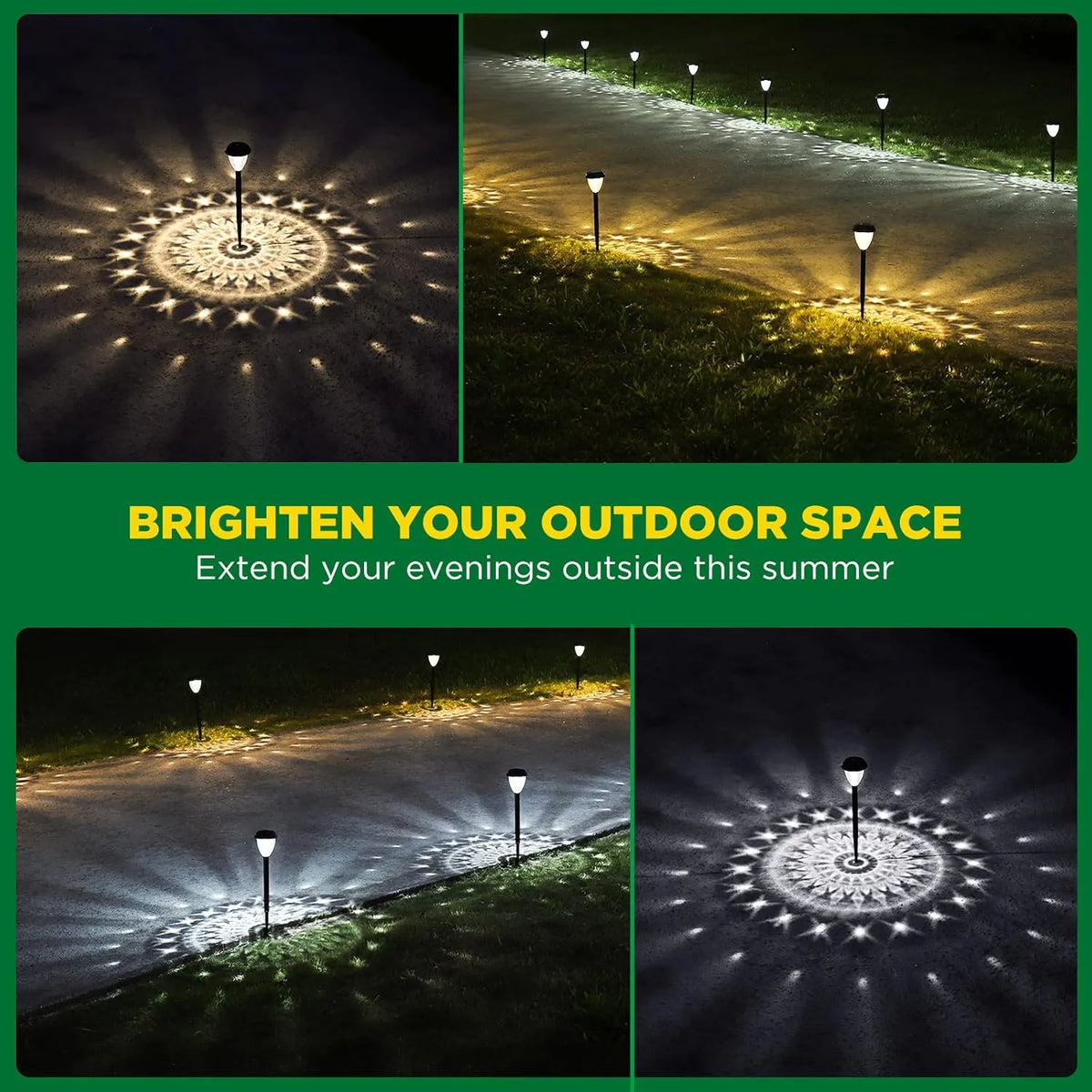 ✨ Solar Pathway Lights – Outdoor Waterproof Garden Lights