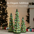 🕯️ Hand-Painted resin Pre-Lit Christmas Tree with LED Lights