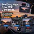 Three-Channel 1080P WiFi Dash Cam with Front, Cabin & Rear Recording