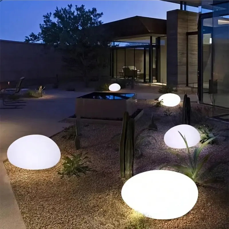 Solar Stone-Look LED Garden Light – Waterproof Outdoor Pathway Lamp for Yard, Patio & Landscape Decor
