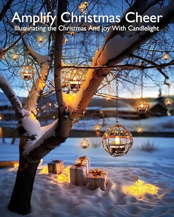 🌙 Solar Hanging Tea Light Lanterns – Add Sparkle to Your Evenings