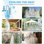 💦☀️Outdoor Spray Cooling System – 75FT DIY Misting Kit for Instant Summer Relief