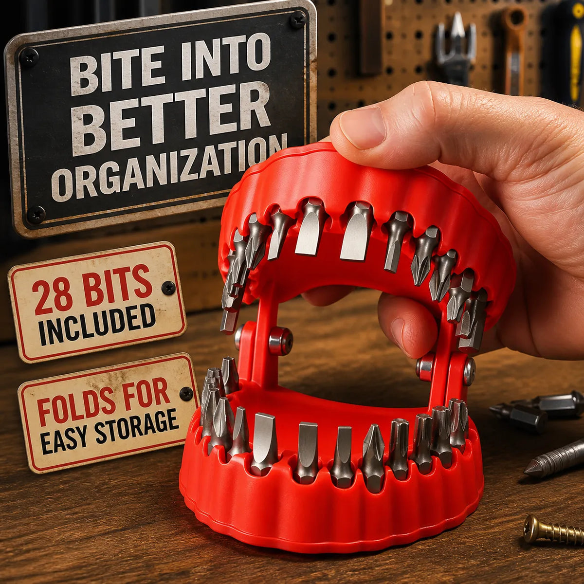 Grab-and-Go Denture Drill Bit Organizer Set