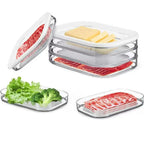 🥗 Round Stackable Food Storage Box – 3-Compartment Freshness Organizer