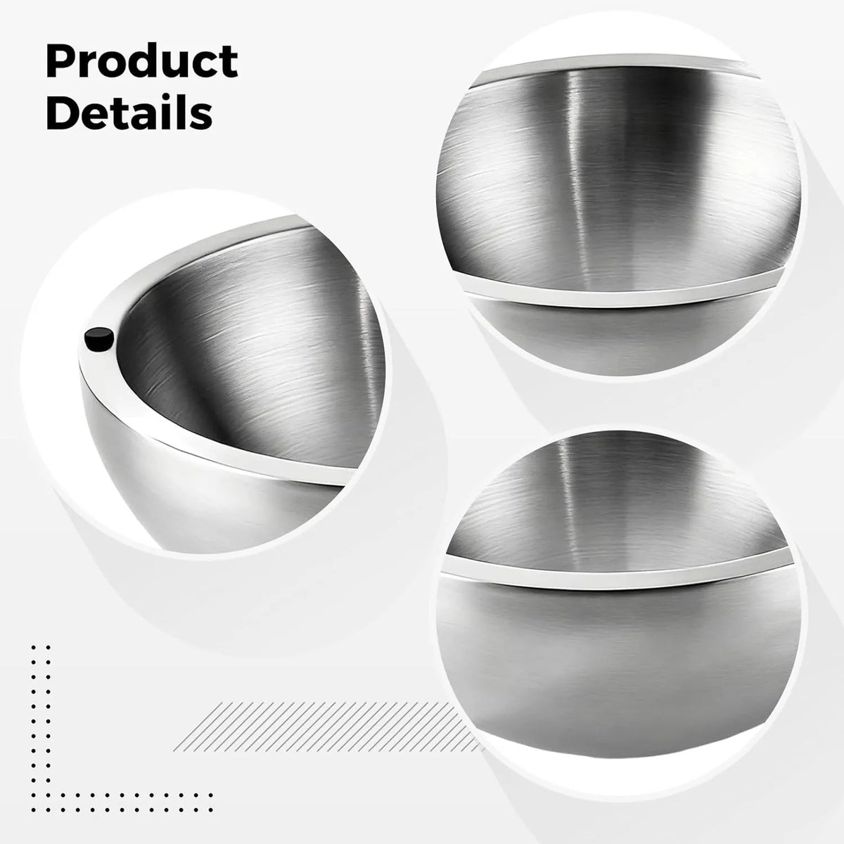 🥗 304 Stainless Steel Salad & Dipping Bowl