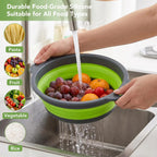 4-Piece Collapsible Colander & Self-Draining Base Set