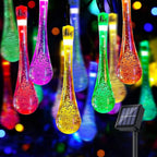 Solar Teardrop Bubble String Lights - 16.4 ft, 20 Multicolor Lights